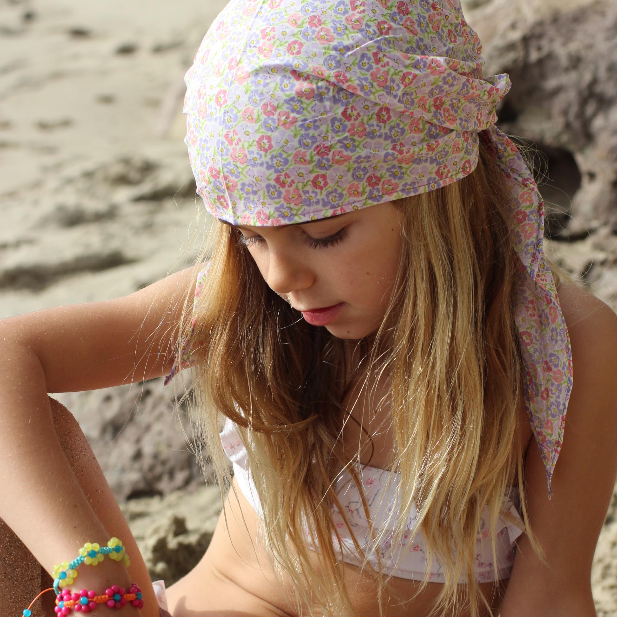 Peppercorn Kids Girls Summer Hair Bandana Pretied Head Scarf - Kids Age 3-8 Y- Polka Dots