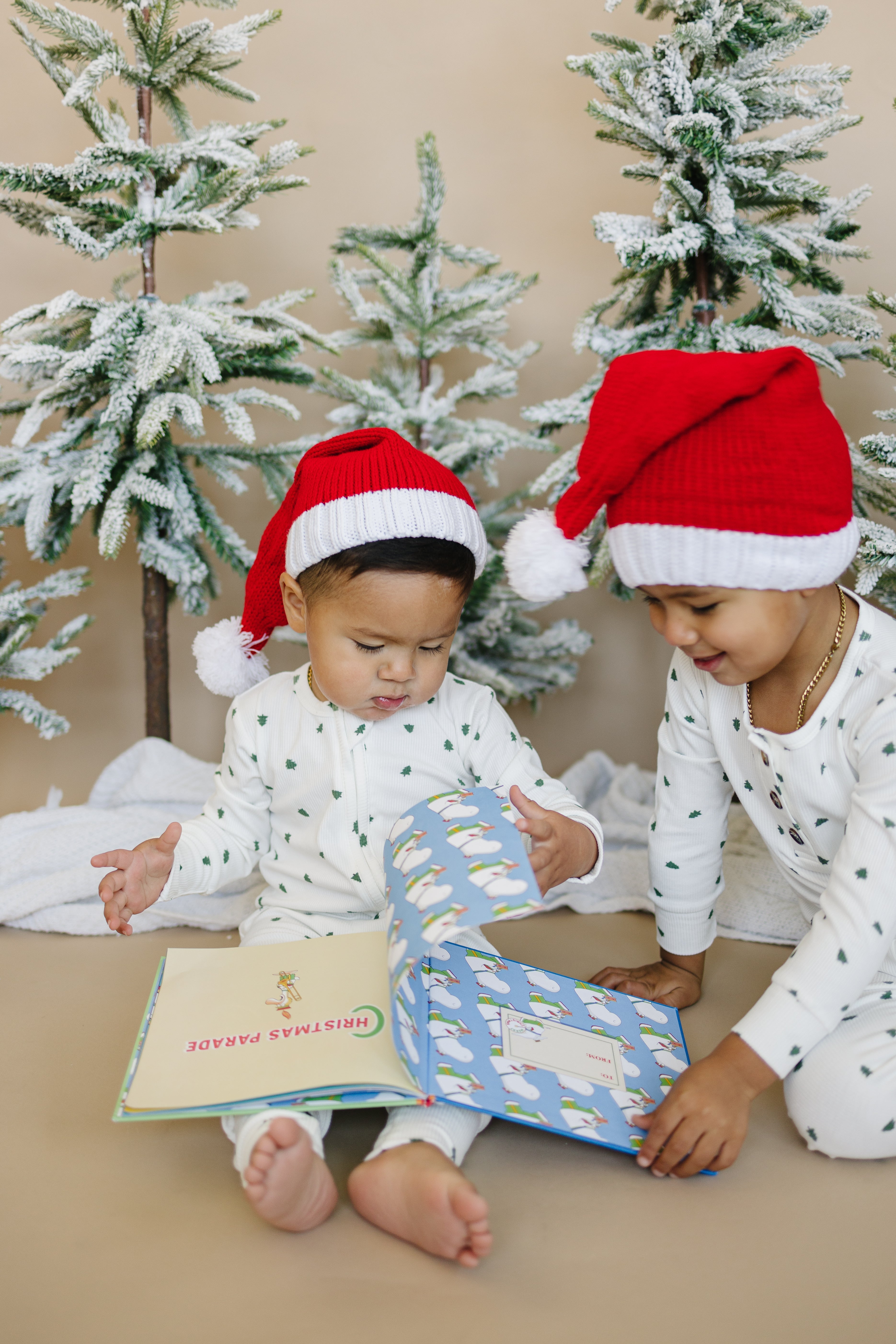 Tiny Trees Ribbed Bamboo Zippy Pajamas