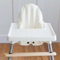Off-White Vegan Leather IKEA Antilop Cushion Cover
