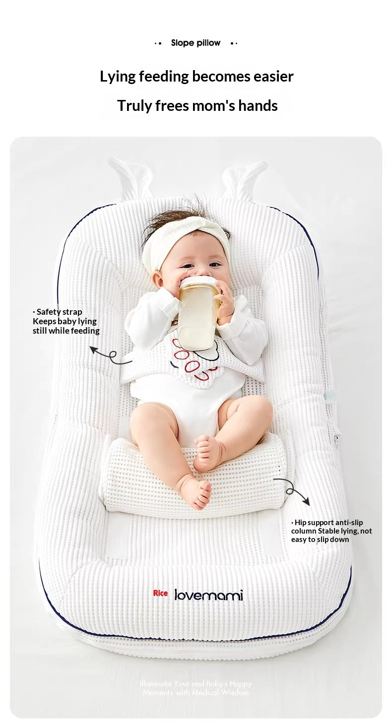 Premium Baby Crib with Safety Rails - Convertible Infant Bed for Nursery