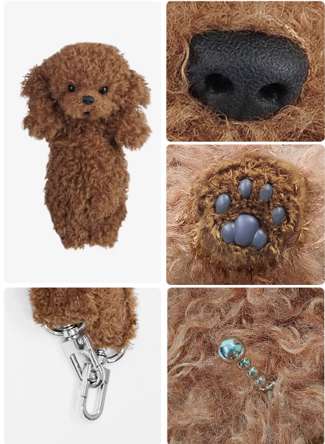 Poodle Dog Backpack – Plush Puppy Bag for Daily Use